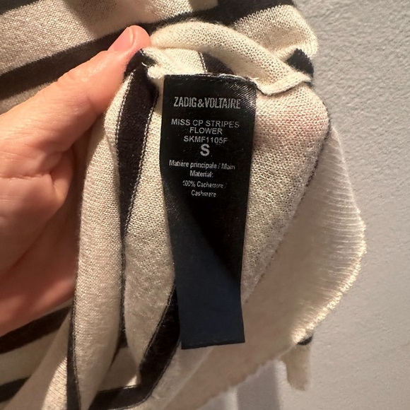 Zadig & Voltaire Miss CP Striped Cashmere Sweater. - Picture 10 of 10